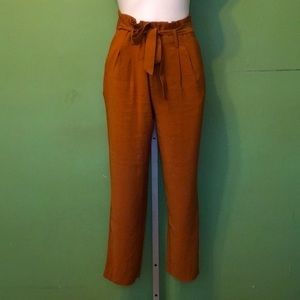 Sans Souci caramel paper‎ bag pants
